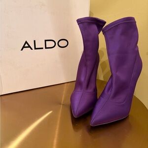 Aldo Women's Vibrant Purple Heeled Boots 6.5